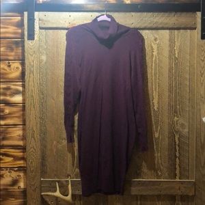 Maroon sweater dress